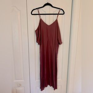 Aritzia satin slip dress with sleeve